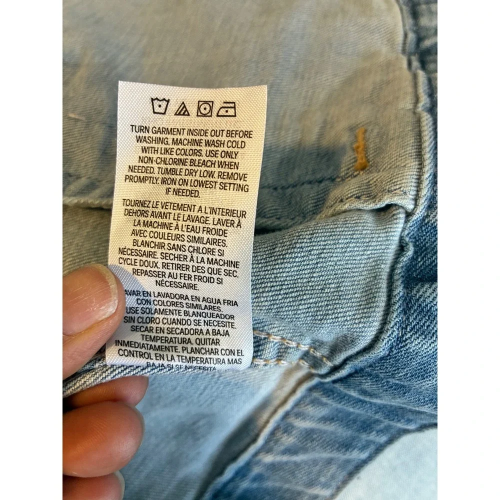 Calvin Klein Jeans Denim Jacket & Skirt Set‎ Distressed Light Wash Size 12
